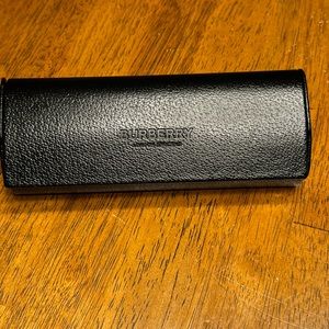Burberry black leather sunglass/ eyeglass case.